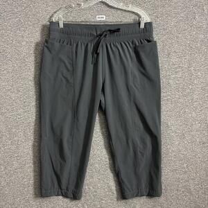 PrAna Women's XL Gray Light Polyester Leonora Yoga Capri Pants With Pockets